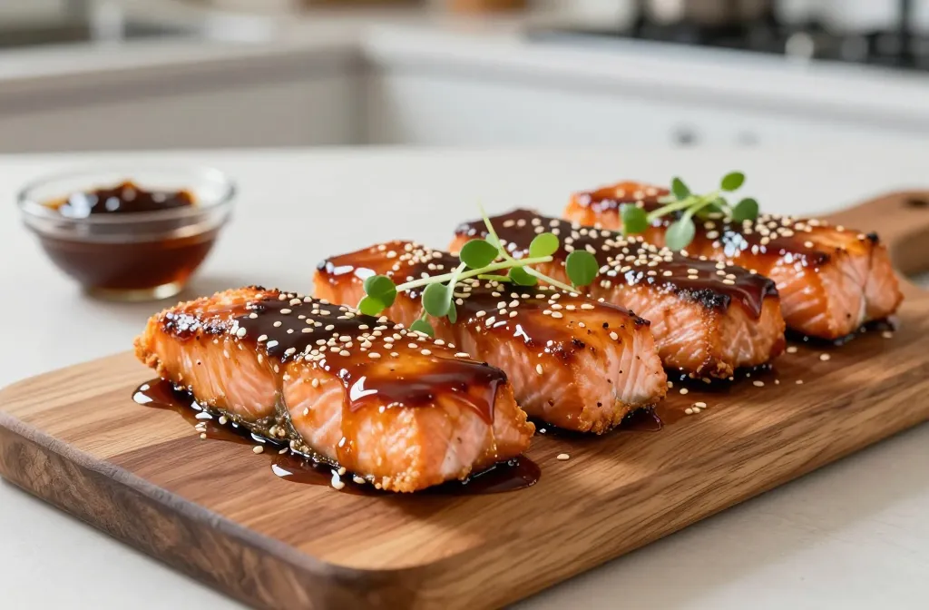 Air Fryer Teriyaki Salmon Bites